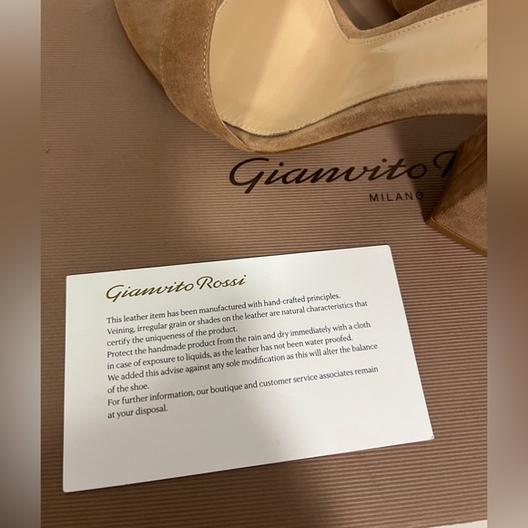 BNWT Authentic Gianvito Rossi Versilia Suede Block Heel Sandal - Picture 4 of 4